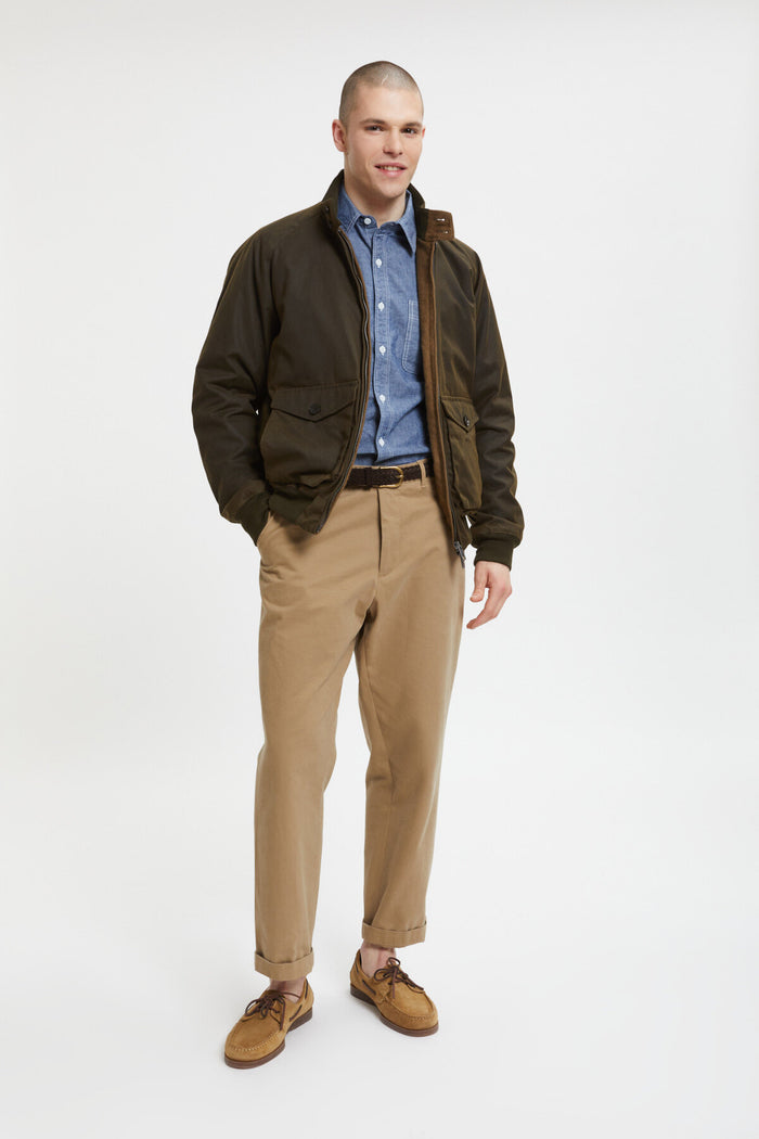 Baracuta G9 Waxed Pocket Deep Moss