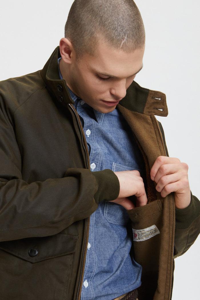 Baracuta G9 Waxed Pocket Deep Moss