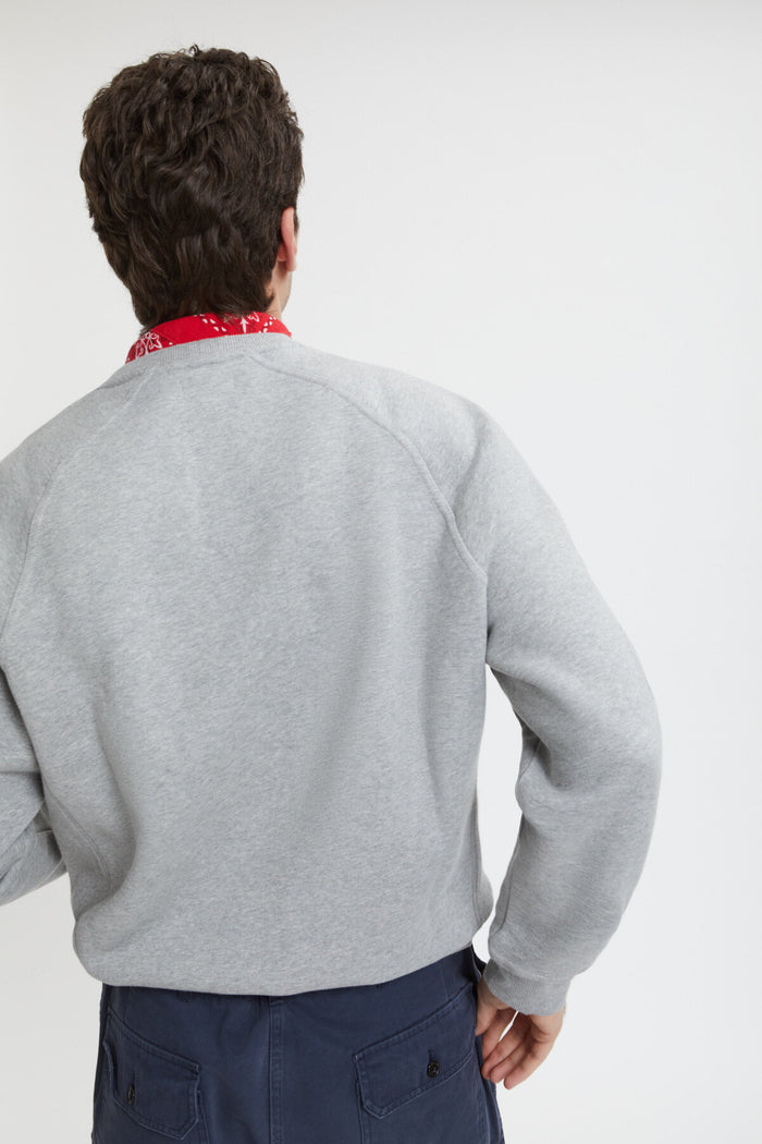 Baracuta Logo Crew Neck Grey Melange