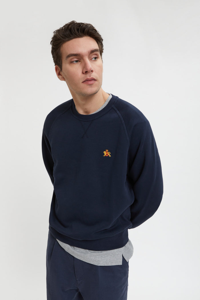 baracuta Logo Crew Neck Navy