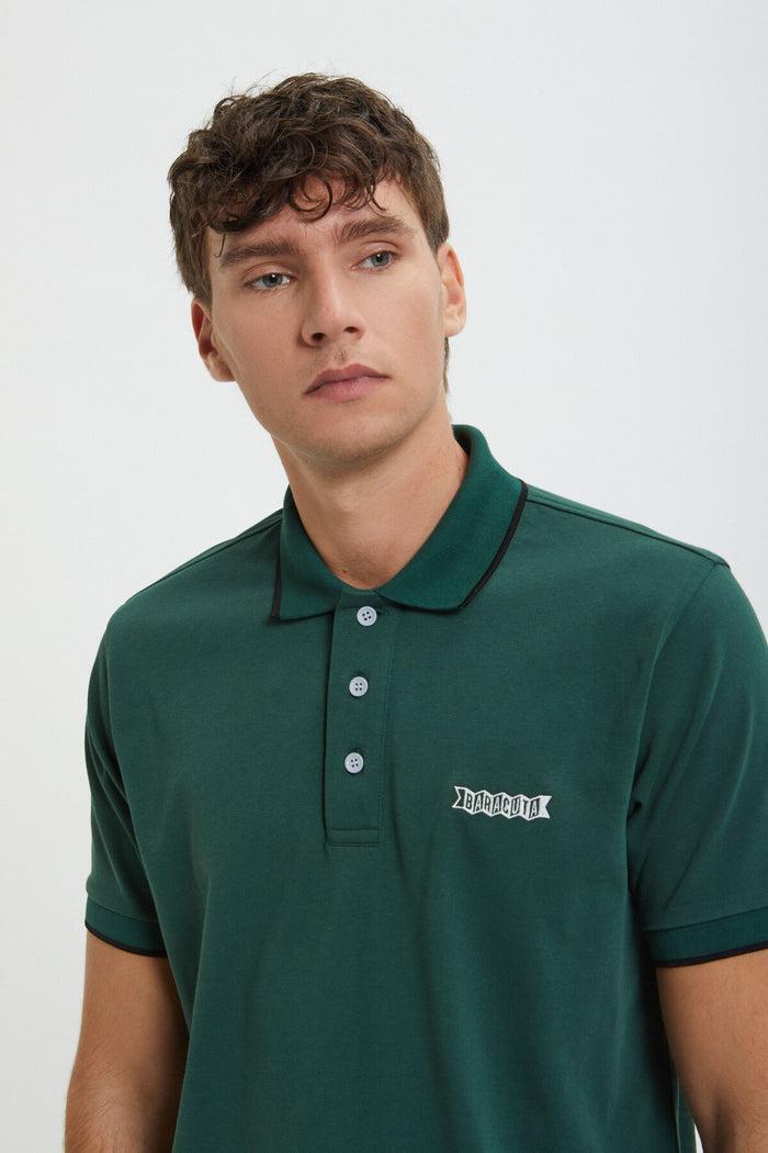 Baracuta Logoed Polo Racing Green