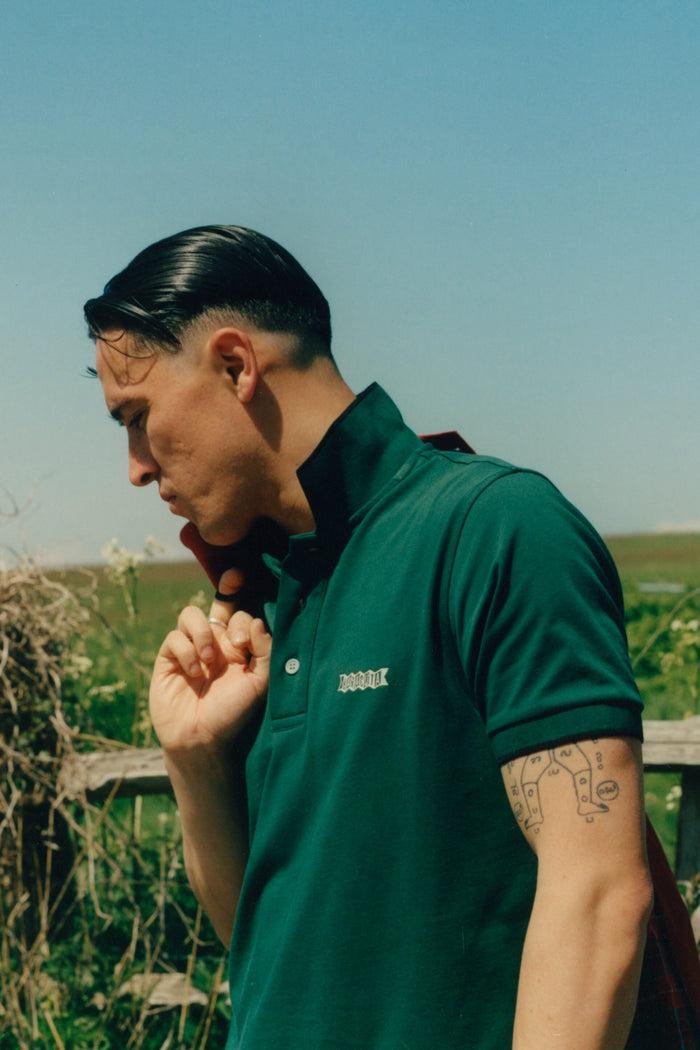 baracuta Logoed Polo Racing green