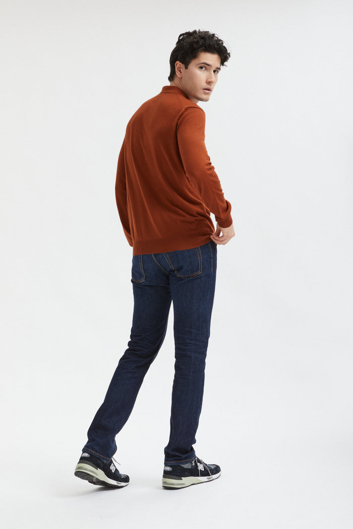 Baracuta Long Sleeve Polo Caramel