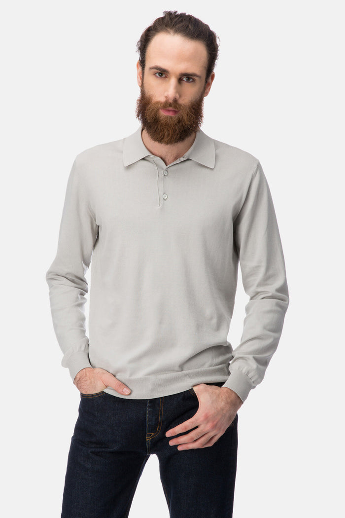 Baracuta Long Sleeve Polo Mist