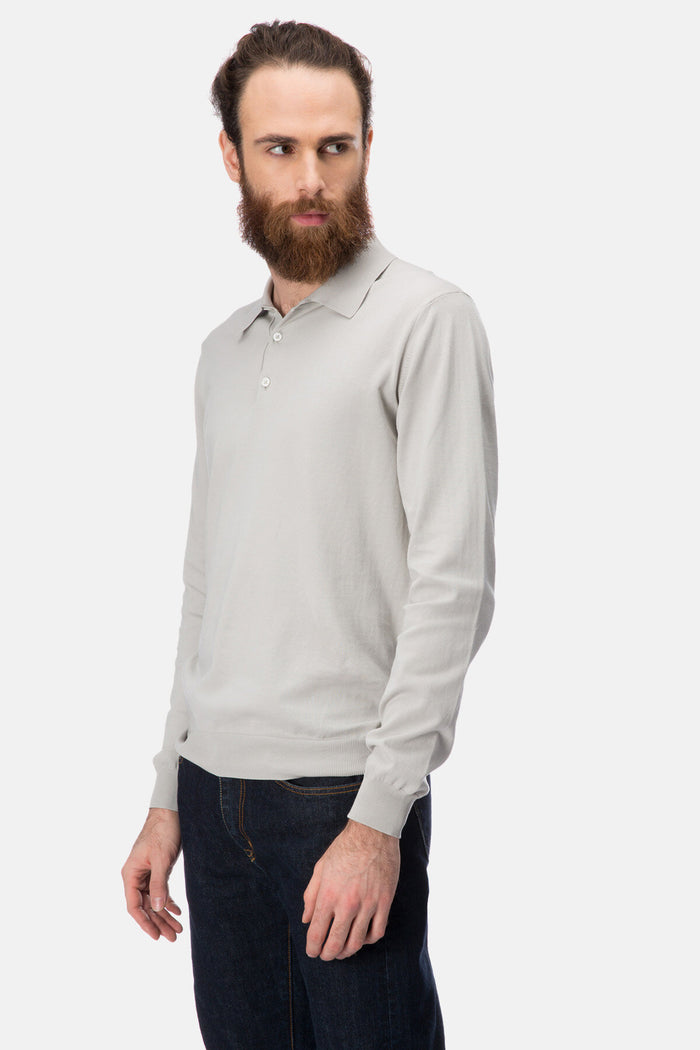 baracuta Long Sleeve Polo Mist