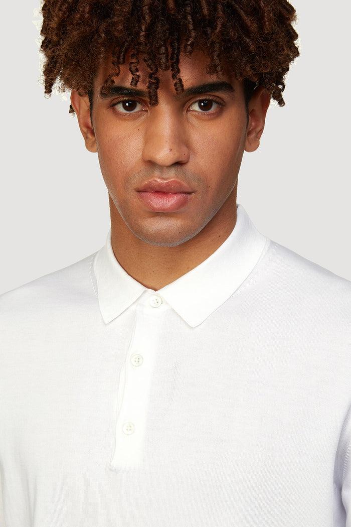 baracuta Long Sleeve Polo Off white