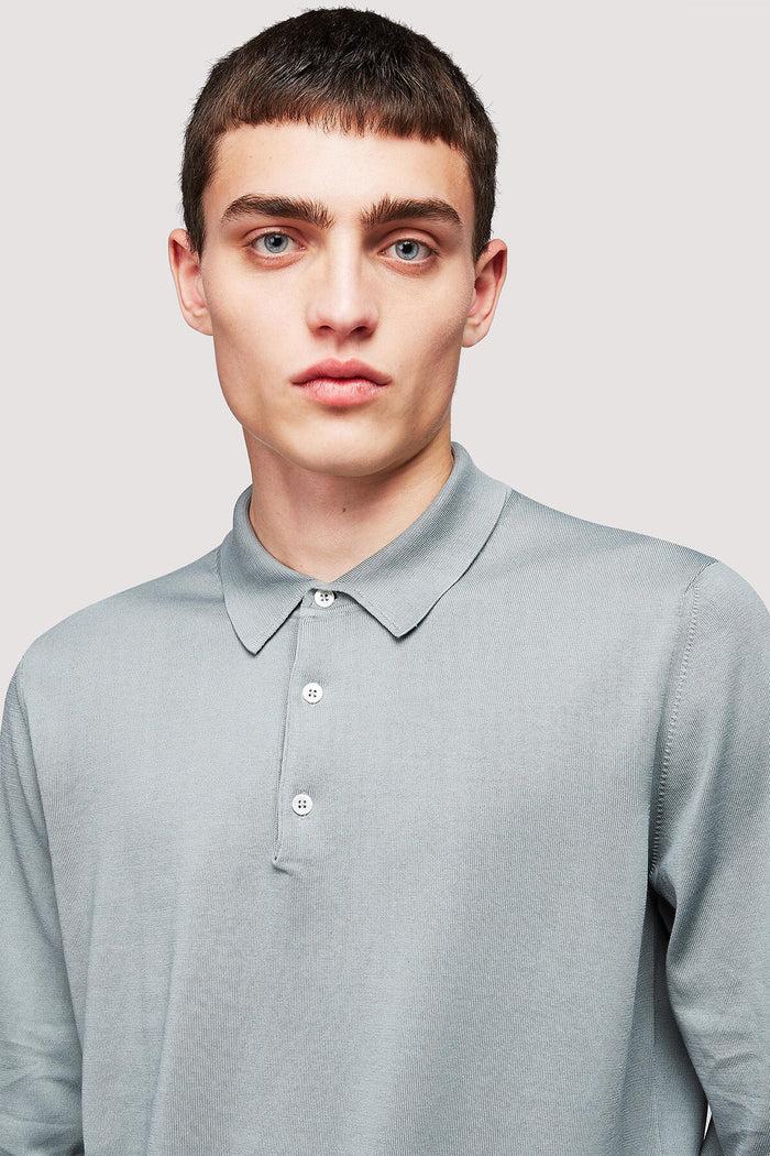 Baracuta Long Sleeve Polo Sage