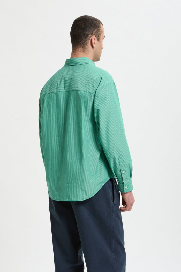 Baracuta Mini BD Shirt Green Stripe
