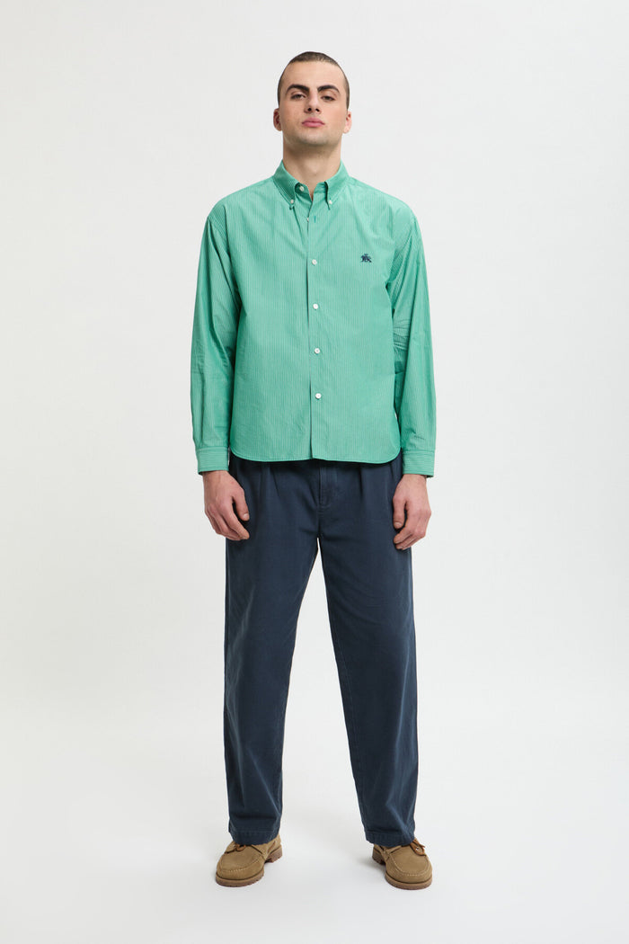 Baracuta Mini BD Shirt Green Stripe