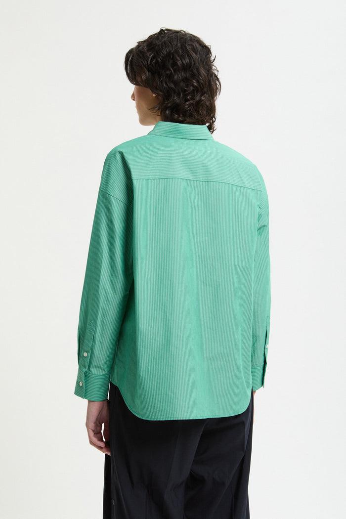 Baracuta Mini BD Shirt Woman Green Stripe
