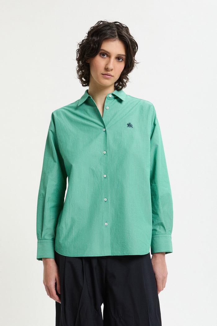 baracuta Mini BD Shirt Woman Green stripe
