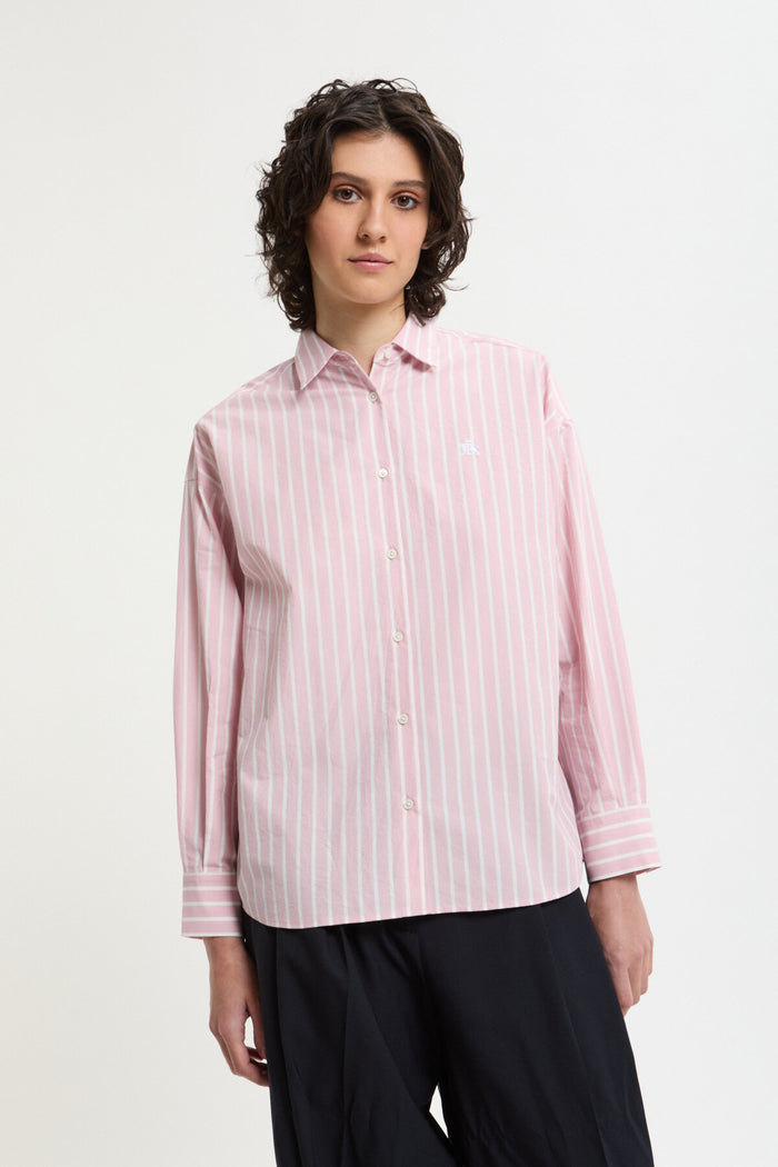 Baracuta Mini BD Shirt Woman Pink Stripe
