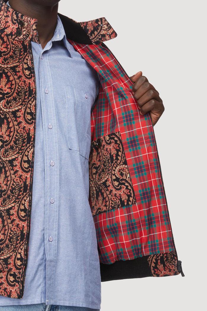 Baracuta Needles G9 Printed Corduroy Paisley Black