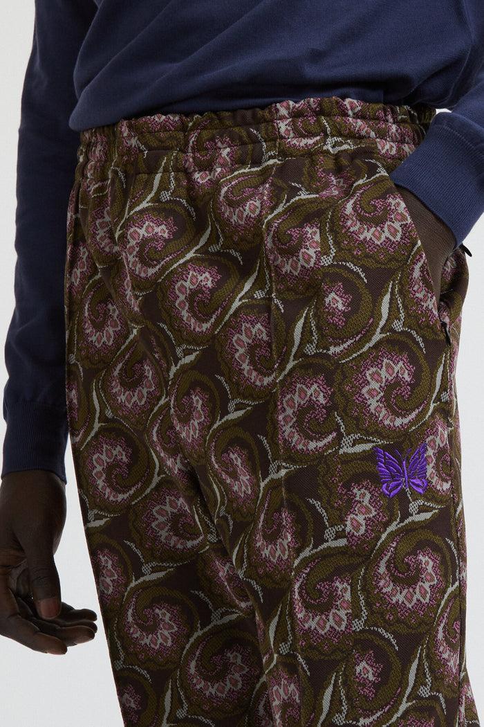 Baracuta Needles Jacquard Trousers Dark Brown
