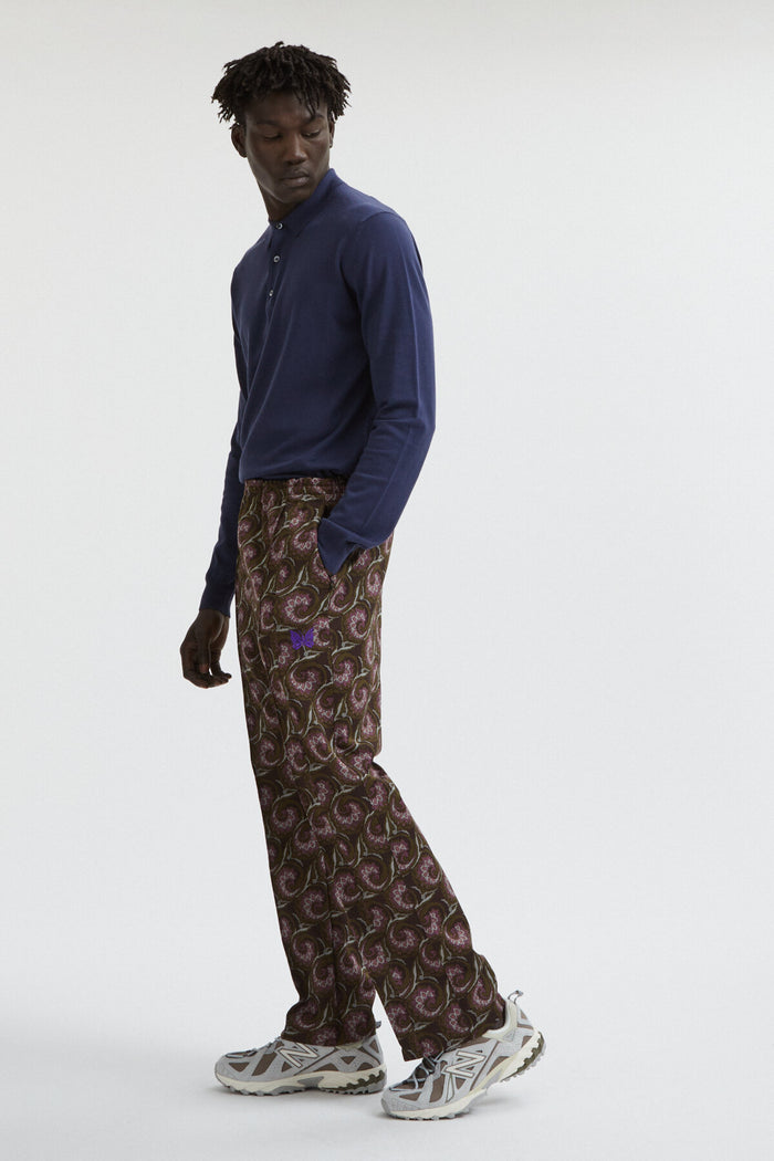 Baracuta Needles Jacquard Trousers Dark Brown