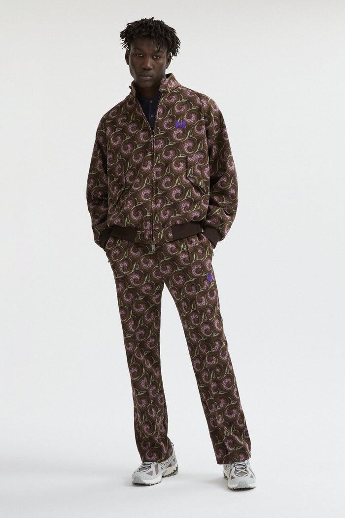 baracuta Needles Jacquard Trousers Dark brown