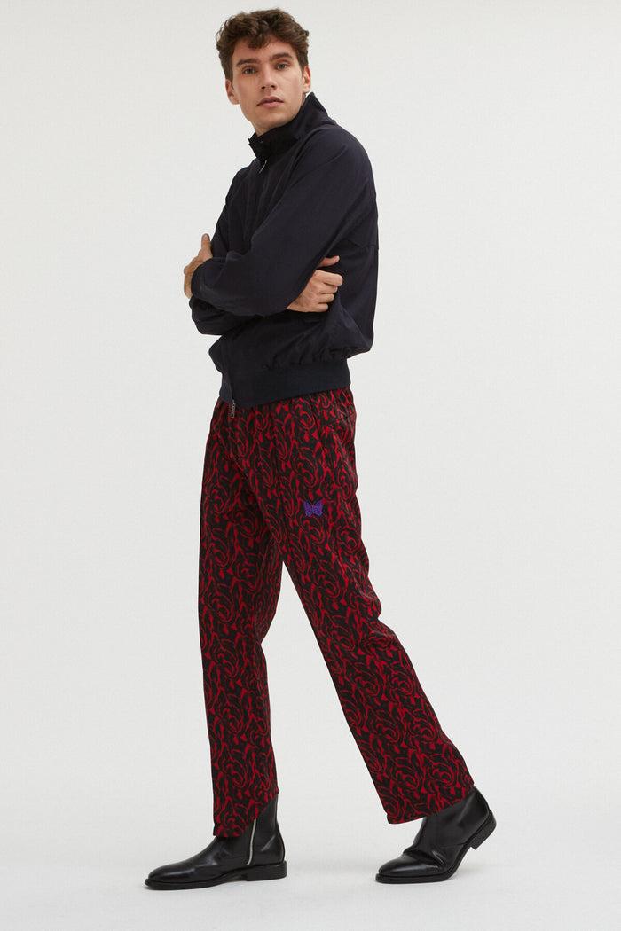 Baracuta Needles Jacquard Trousers Red