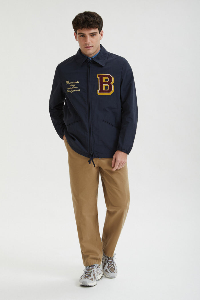 Baracuta Nylon Coach Jacket Navy