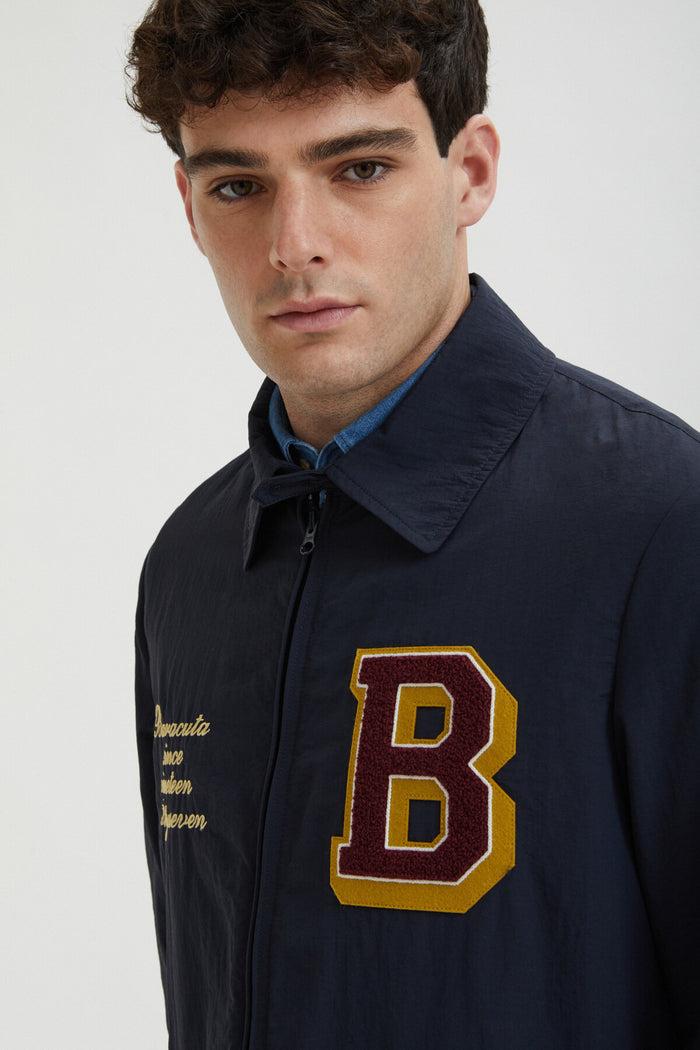 baracuta Nylon Coach Jacket Navy