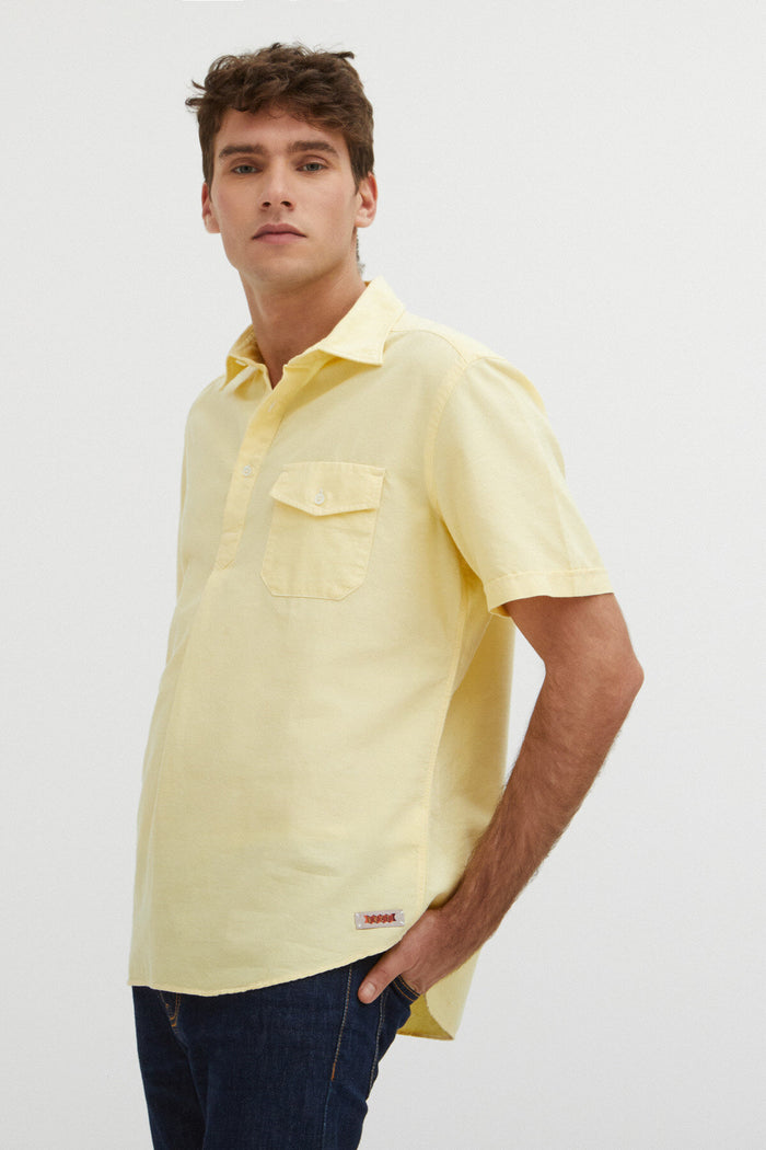 Baracuta Pop Over Shirt Pale Yellow