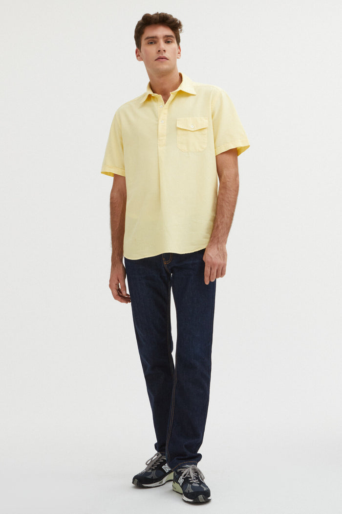 Baracuta Pop Over Shirt Pale Yellow