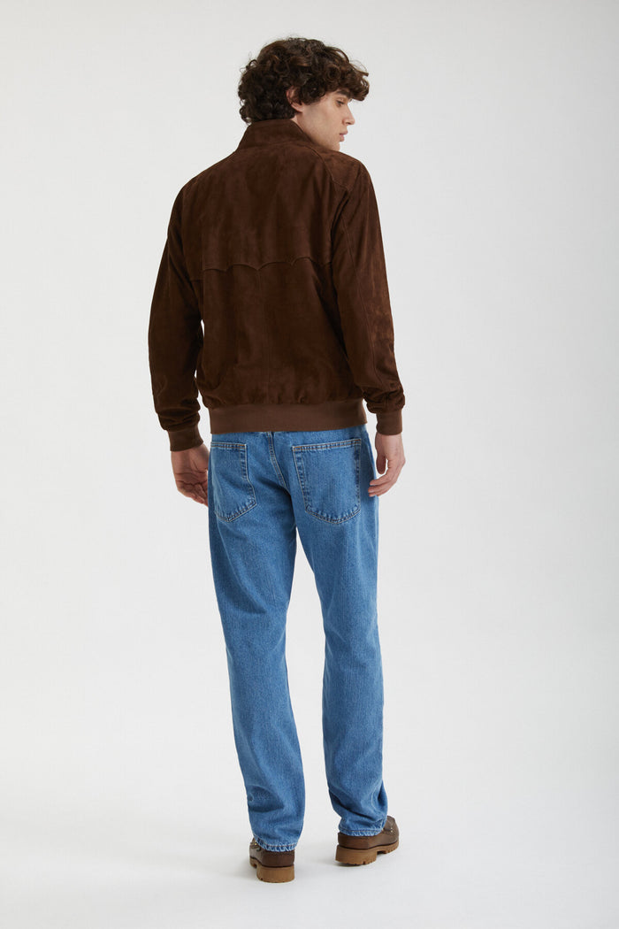 Baracuta Premium G9 Harrington Suede Chocolate