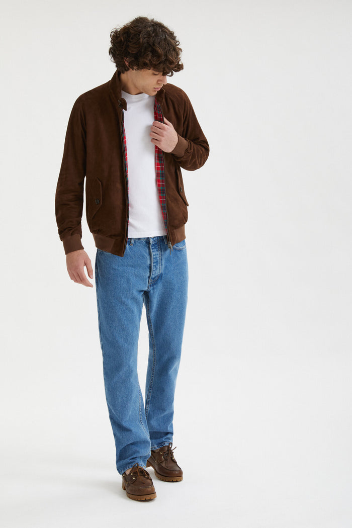Baracuta Premium G9 Harrington Suede Chocolate