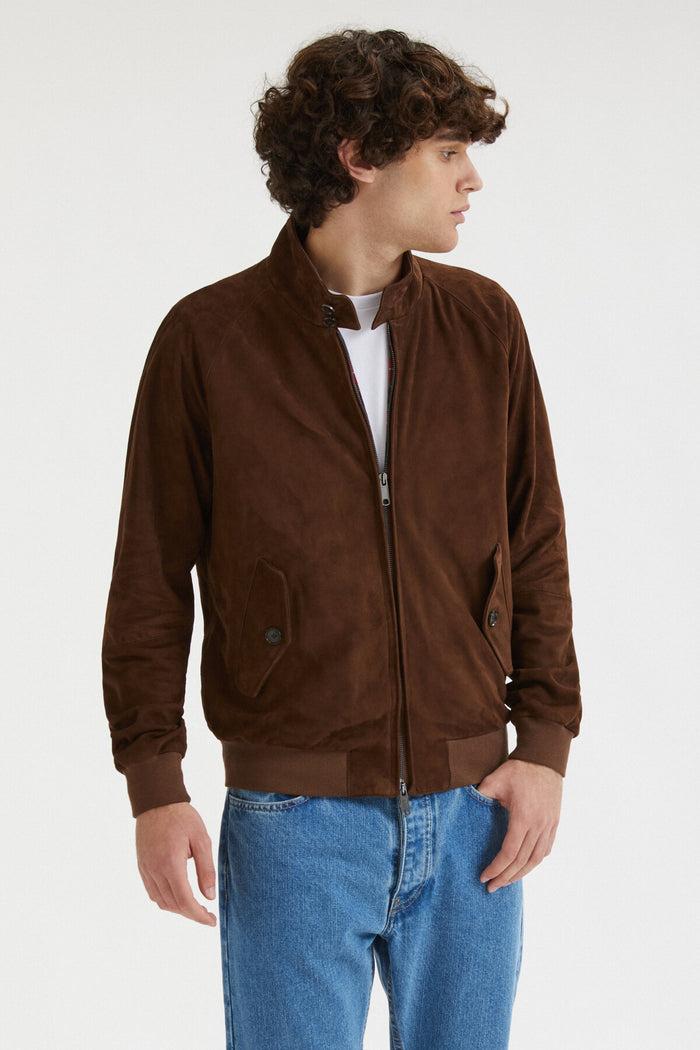 baracuta Premium G9 Harrington Suede Chocolate