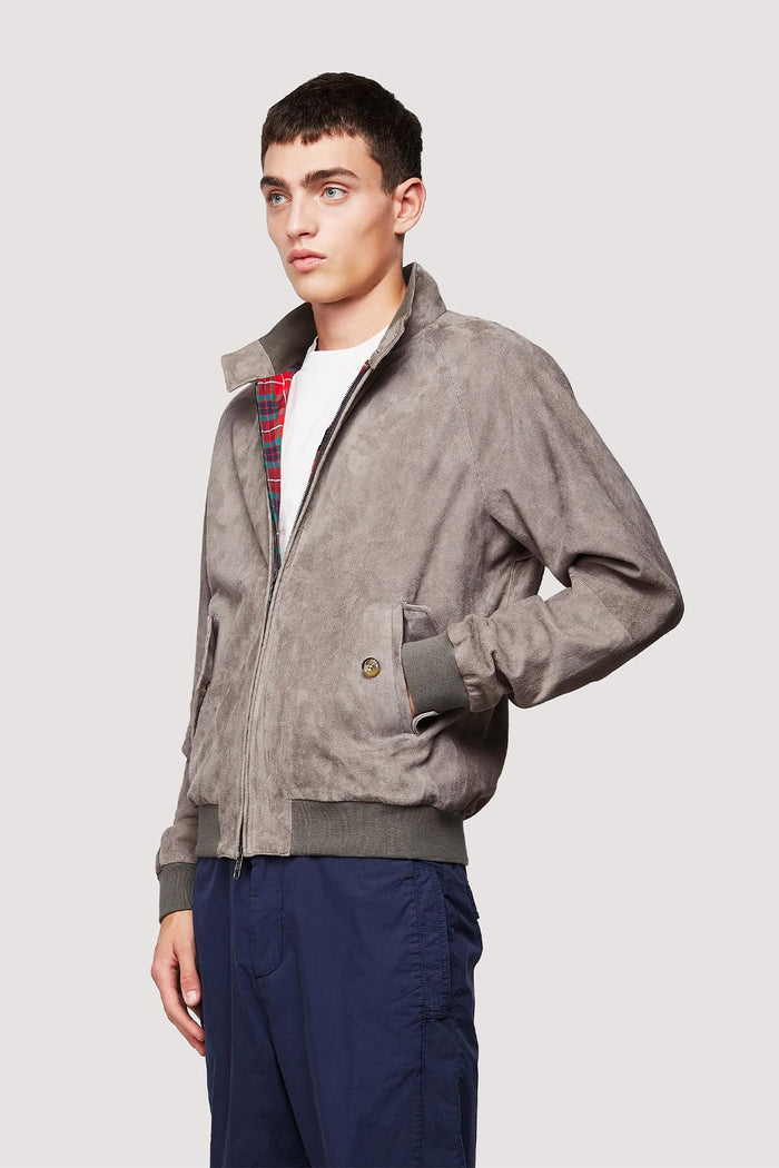 Baracuta Premium G9 Harrington Suede Fog