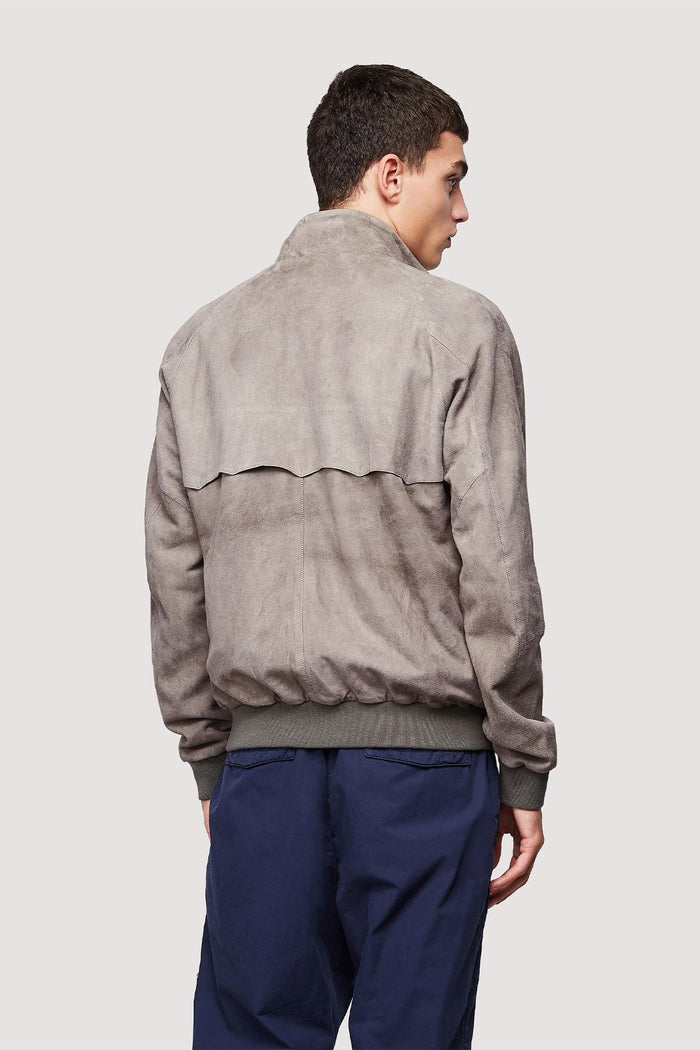 Baracuta Premium G9 Harrington Suede Fog