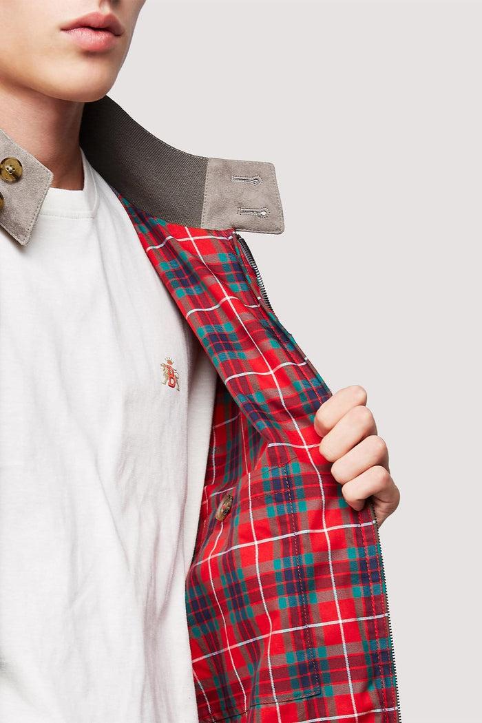 Baracuta Premium G9 Harrington Suede Fog