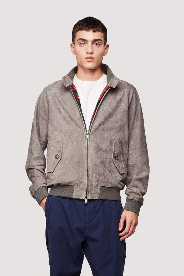 baracuta Premium G9 Harrington Suede Fog