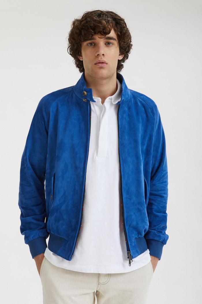 Baracuta Premium G9 Harrington Suede Lapis