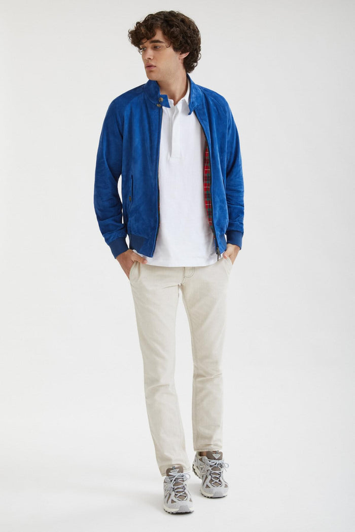 Baracuta Premium G9 Harrington Suede Lapis