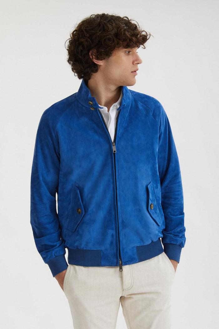Baracuta Premium G9 Harrington Suede Lapis