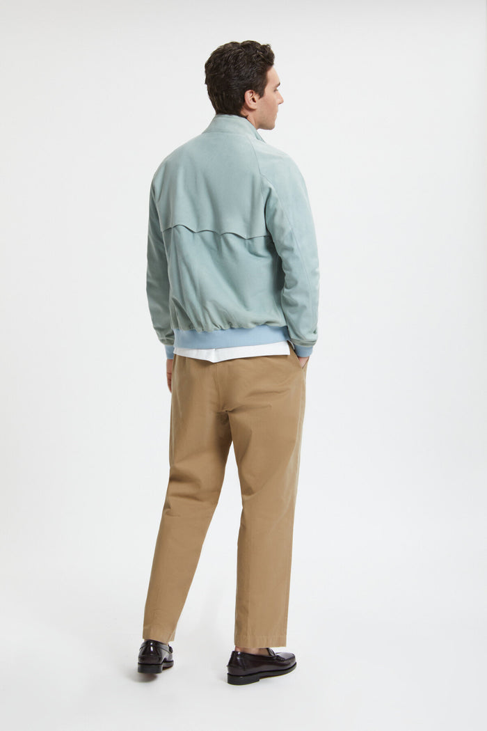 Baracuta Premium G9 Harrington Suede Pale Blue