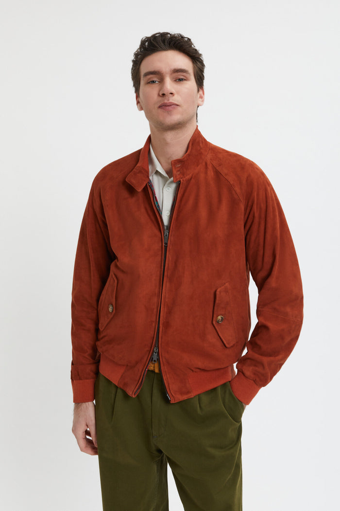 baracuta Premium G9 Harrington Suede Rust