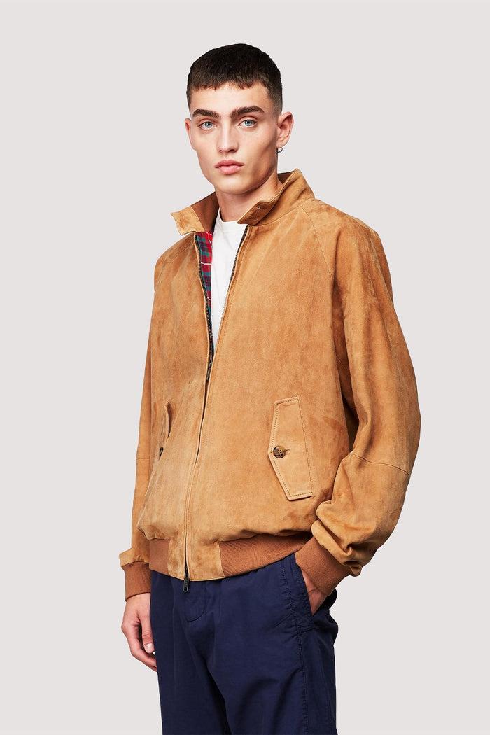 Baracuta Premium G9 Harrington Suede Tobacco