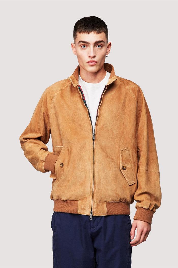 Baracuta Premium G9 Harrington Suede Tobacco
