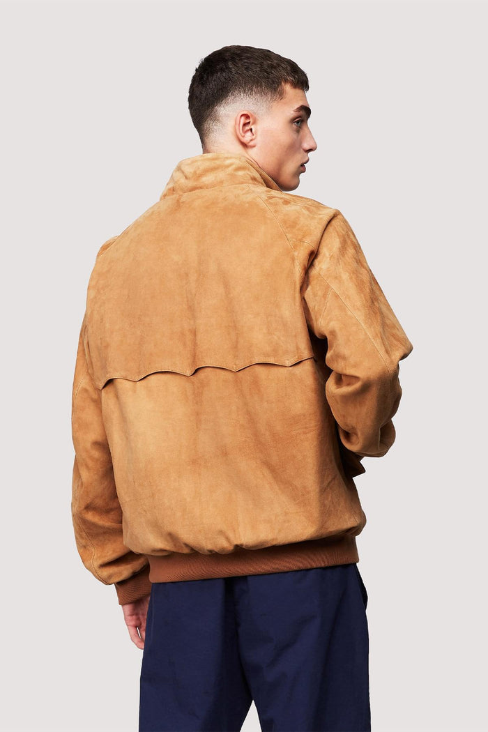 Baracuta Premium G9 Harrington Suede Tobacco