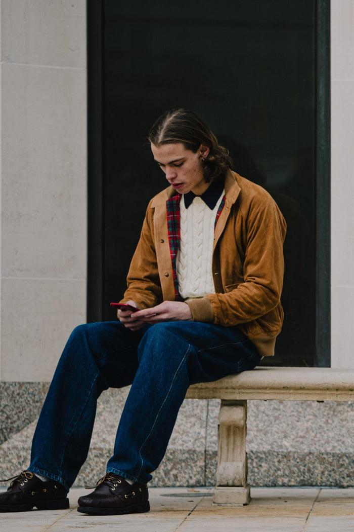 baracuta Premium G9 Harrington Suede Tobacco