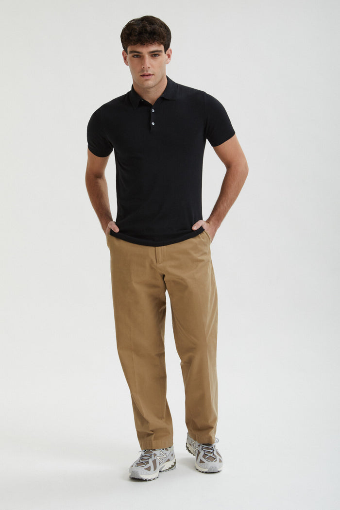 Baracuta Short Sleeved Polo Black