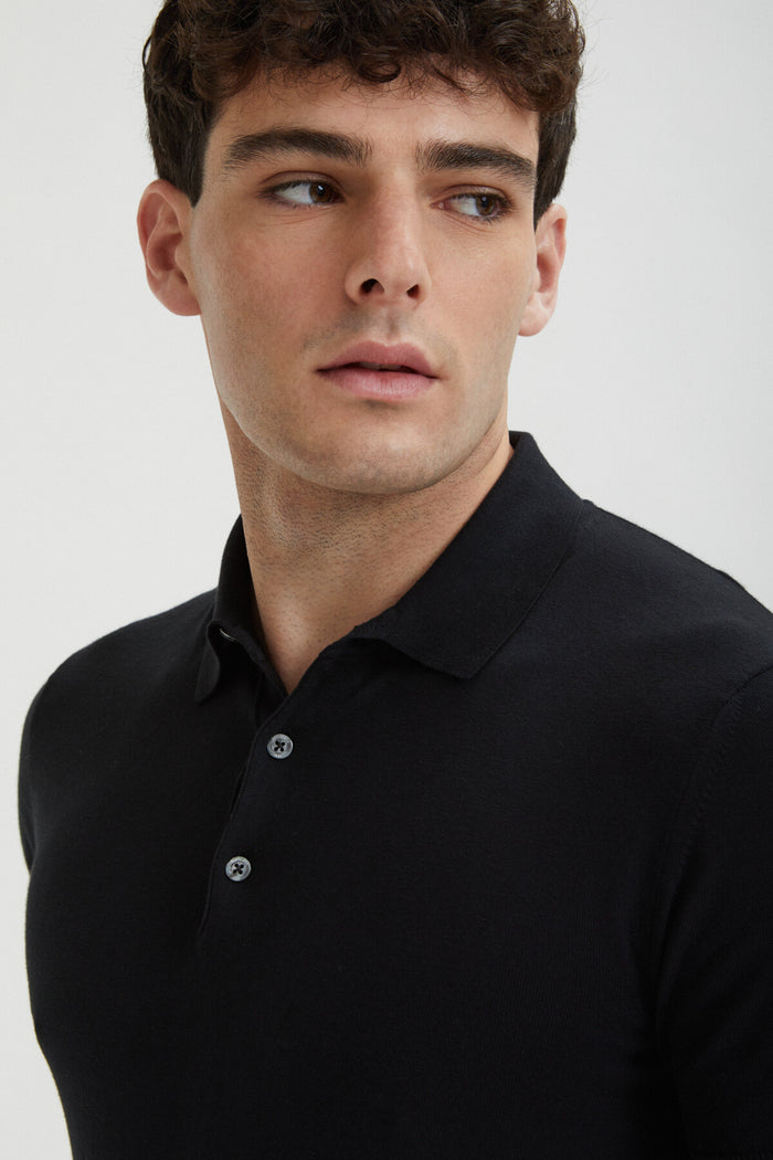 baracuta Short Sleeved Polo Black