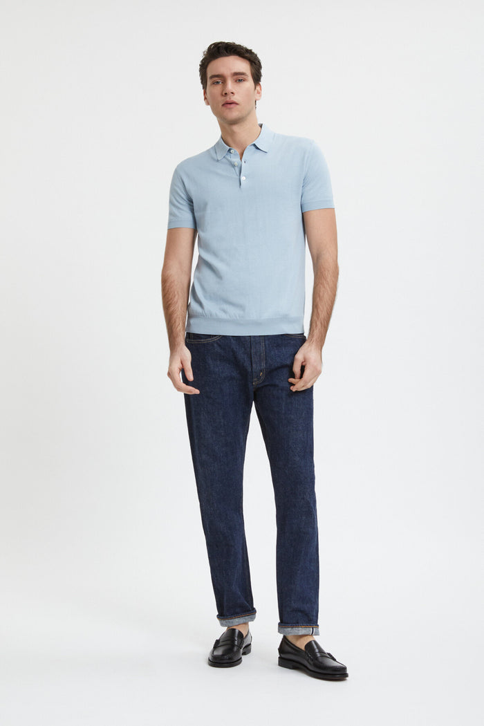 Baracuta Short Sleeved Polo Cloud