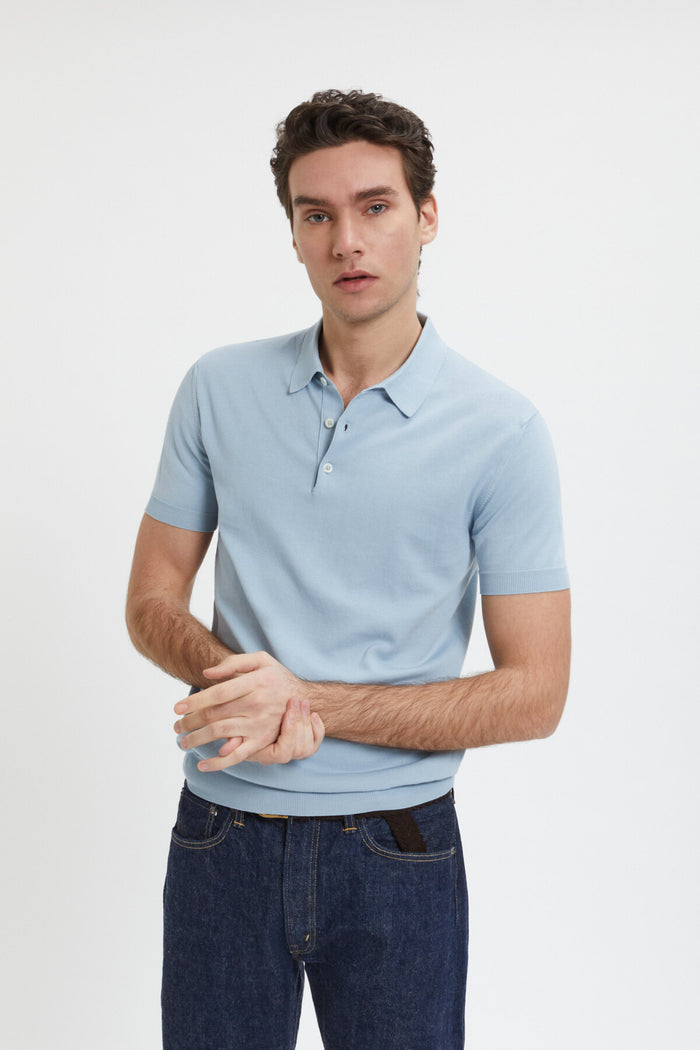 baracuta Short Sleeved Polo Cloud