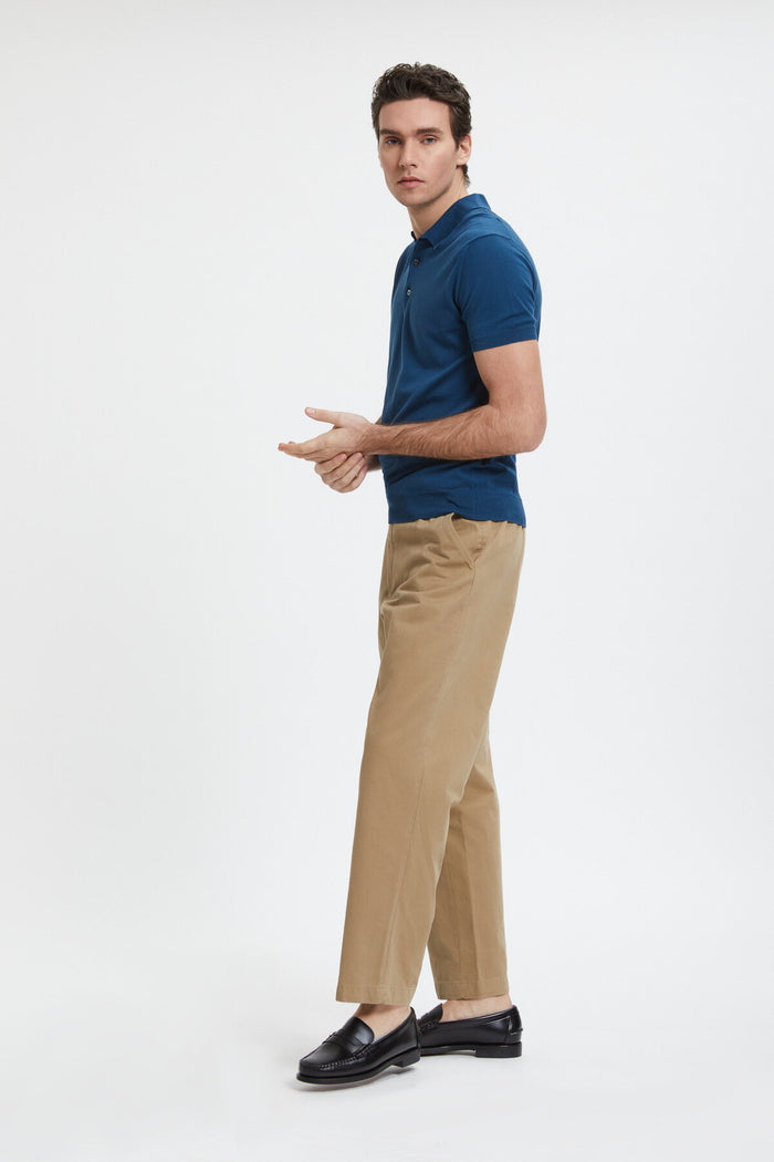 Baracuta Short Sleeved Polo Cobalt Blue