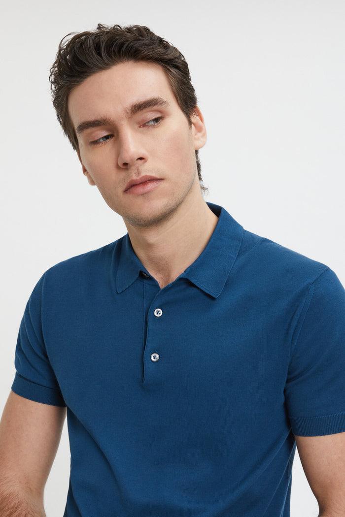 Baracuta Short Sleeved Polo Cobalt Blue