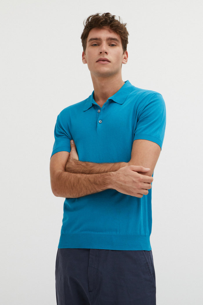 Baracuta Short Sleeved Polo Dark Turquoise