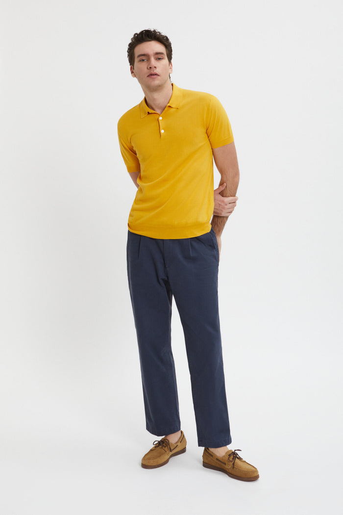 Baracuta Short Sleeved Polo Golden Rod