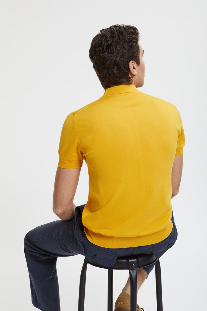 Baracuta Short Sleeved Polo Golden Rod